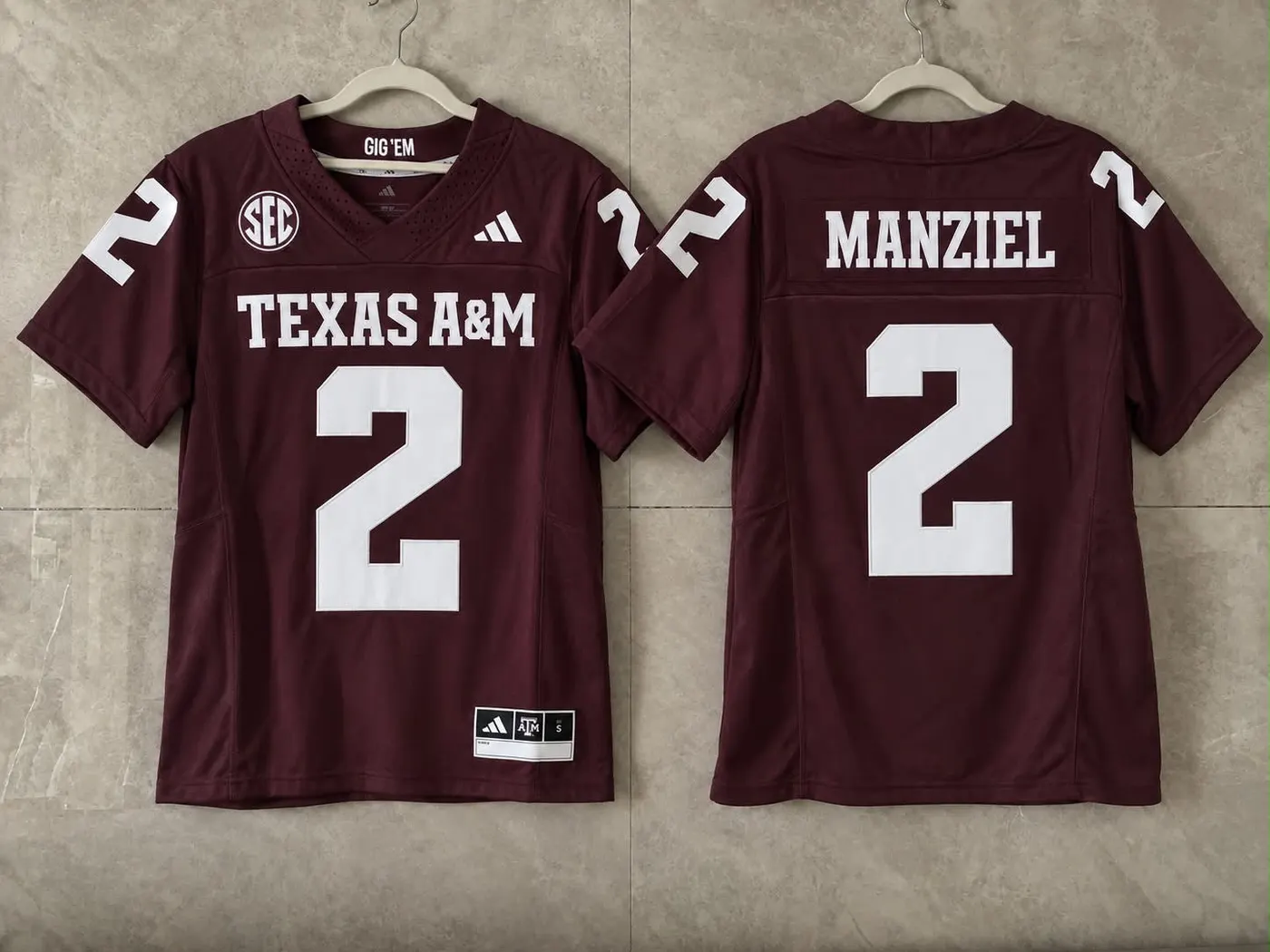 TEXAS A&M AGGIES JOHNNY MANZIEL MAROON JERSEY