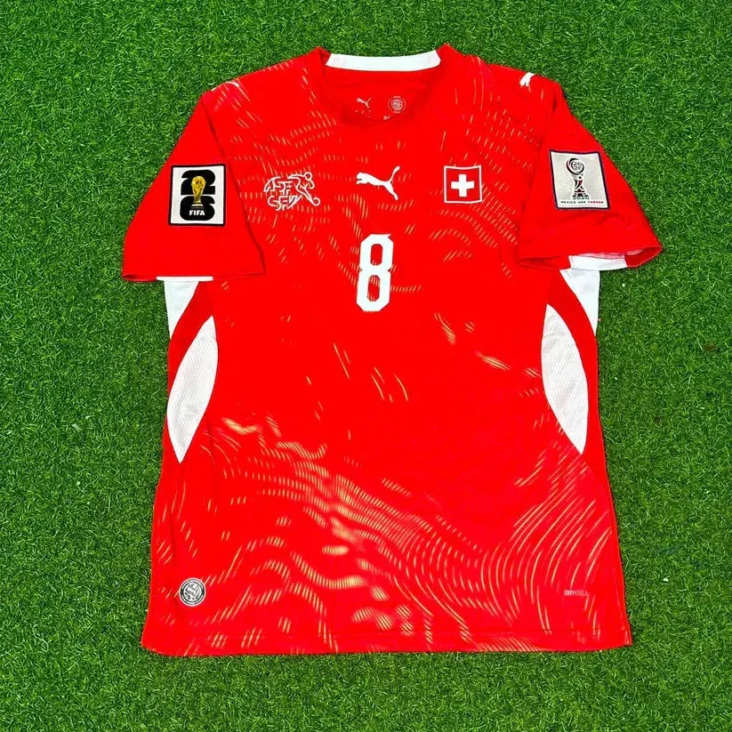 2026 WORLD CUP REMO FREULER TEAM SWITZERLAND RED JERSEY
