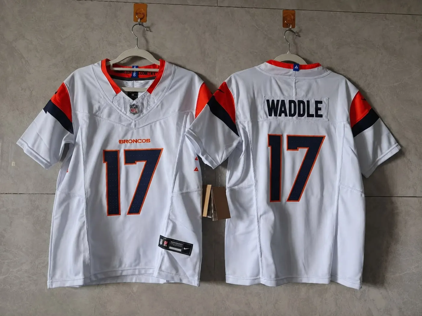 Denver Broncos Jaylen Waddle White Jersey
