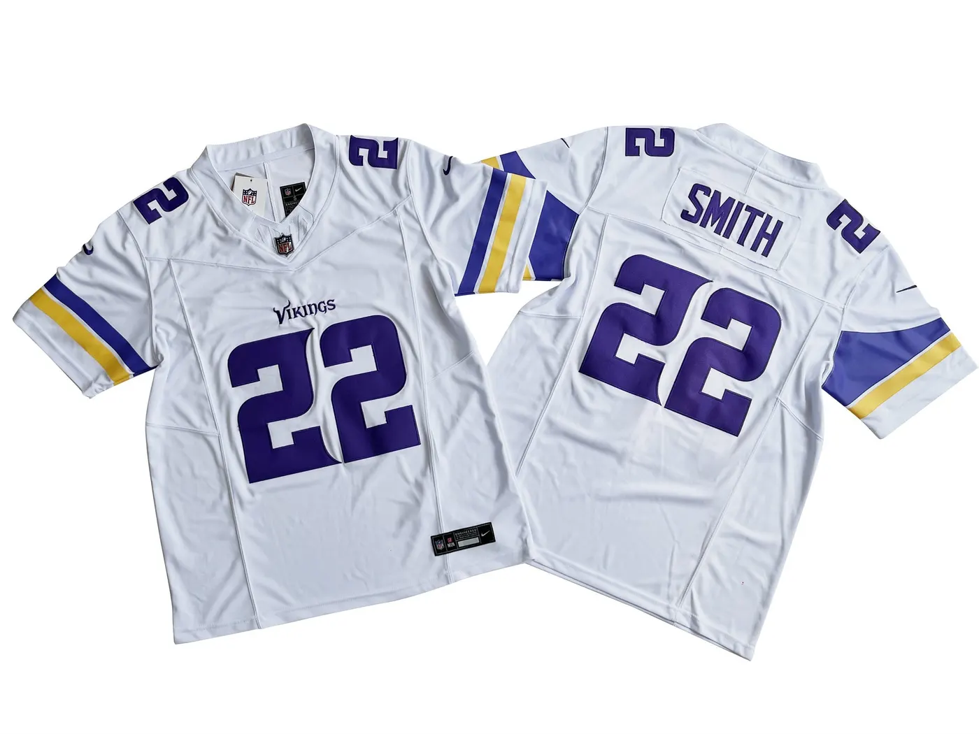 MINNESOTA VIKINGS HARRISON SMITH WHITE JERSEY