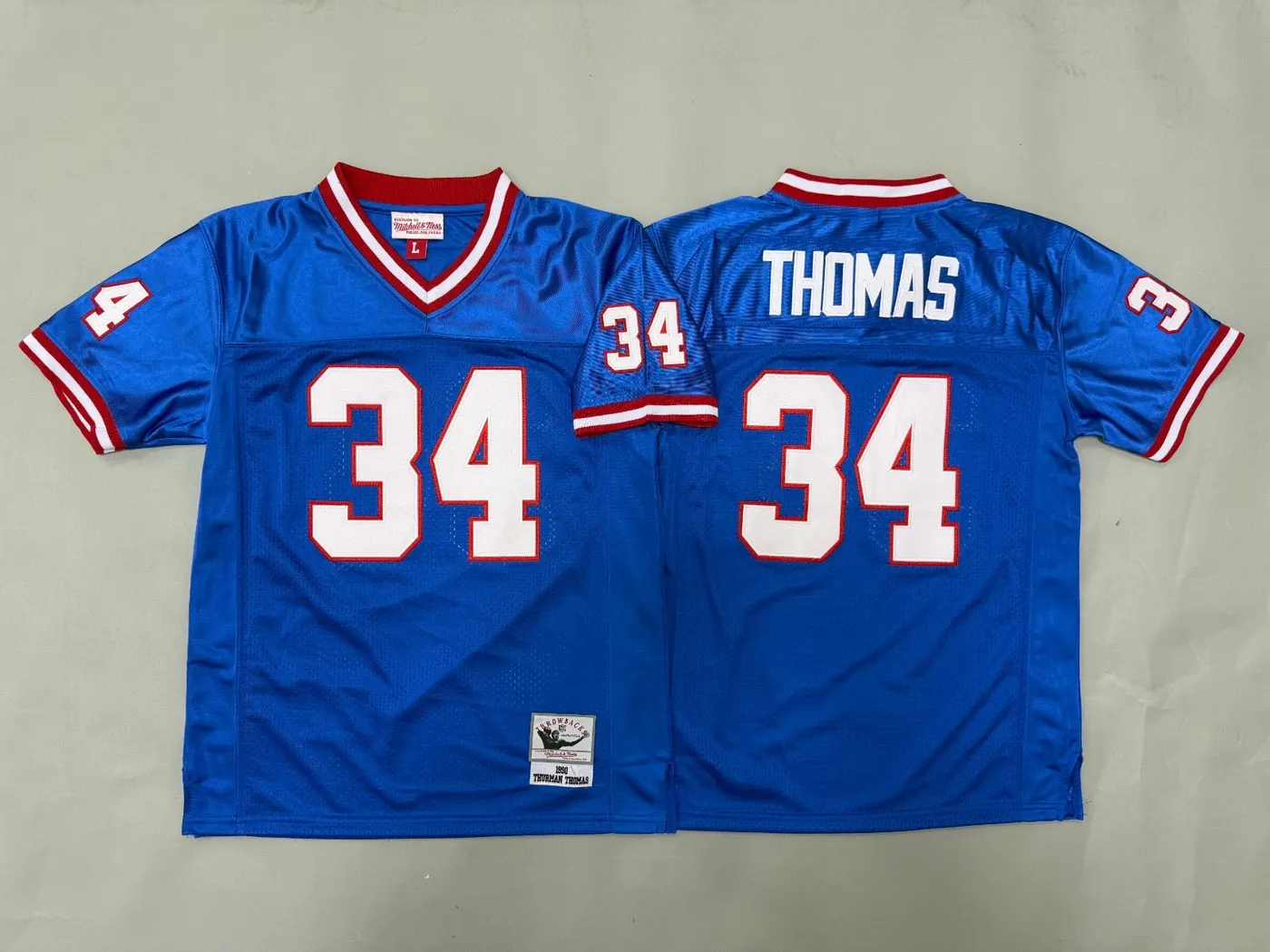 BUFFALO BILLS THURMAN THOMAS BLUE VINTAGE JERSEY