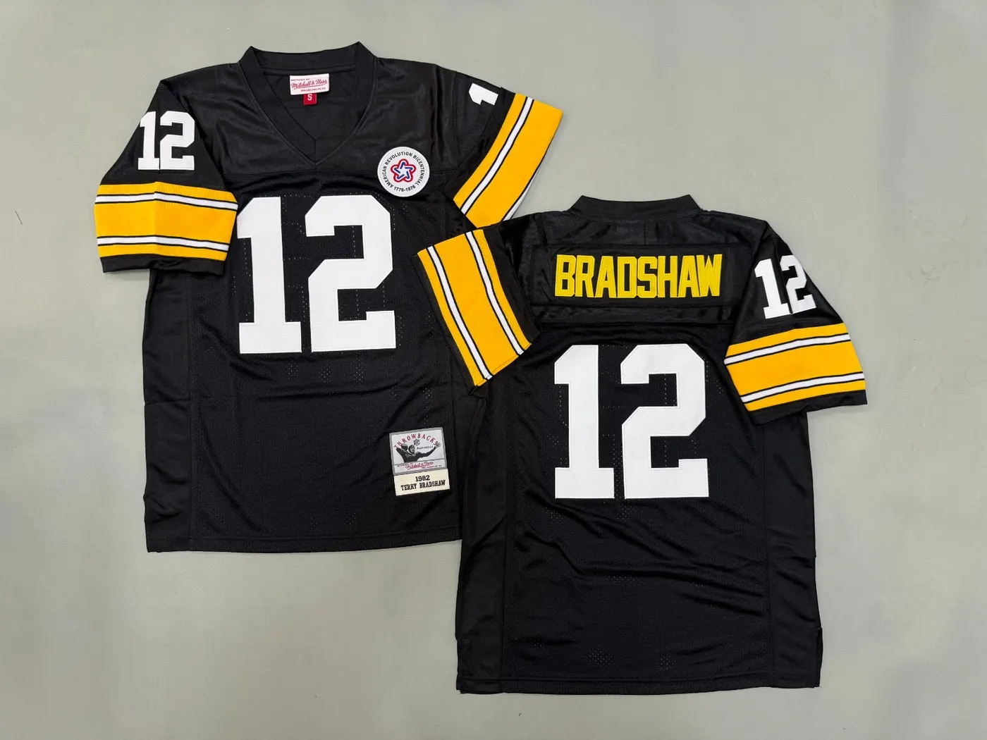 PITTSBURGH STEELERS TERRY BRADSHAW BLACK VINTAGE JERSEY