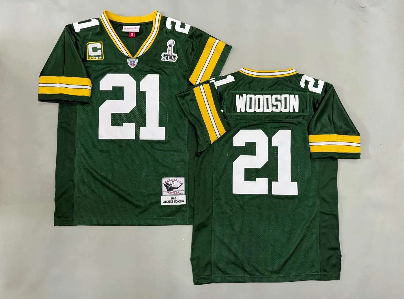 GREEN BAY PACKERS CHARLES WOODSON GREEN VINTAGE JERSEY