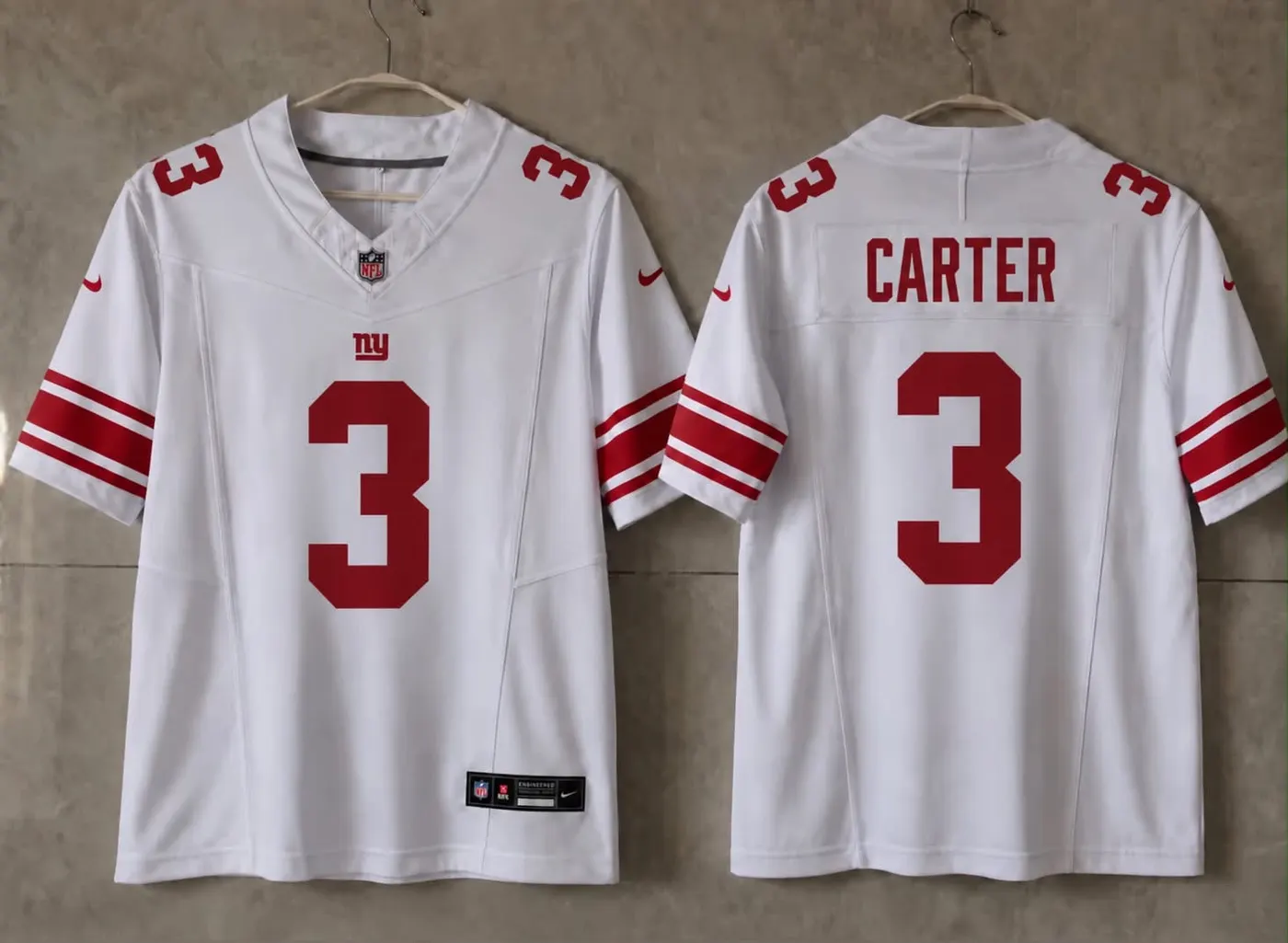 NEW YORK GIANTS ABDUL CARTER WHITE JERSEY