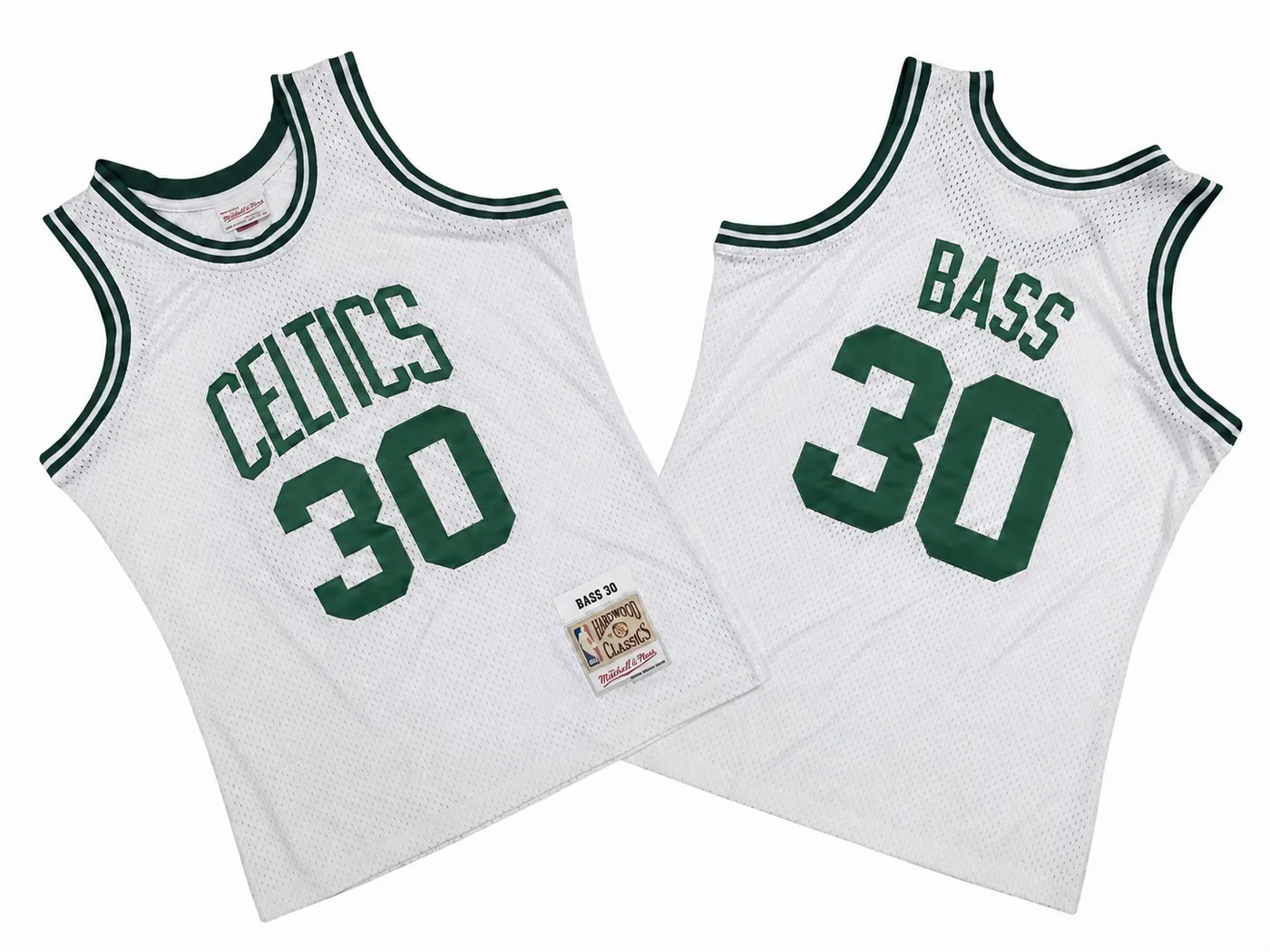 BOSTON CELTICS BRANDON BASS WHITE VINTAGE JERSEY