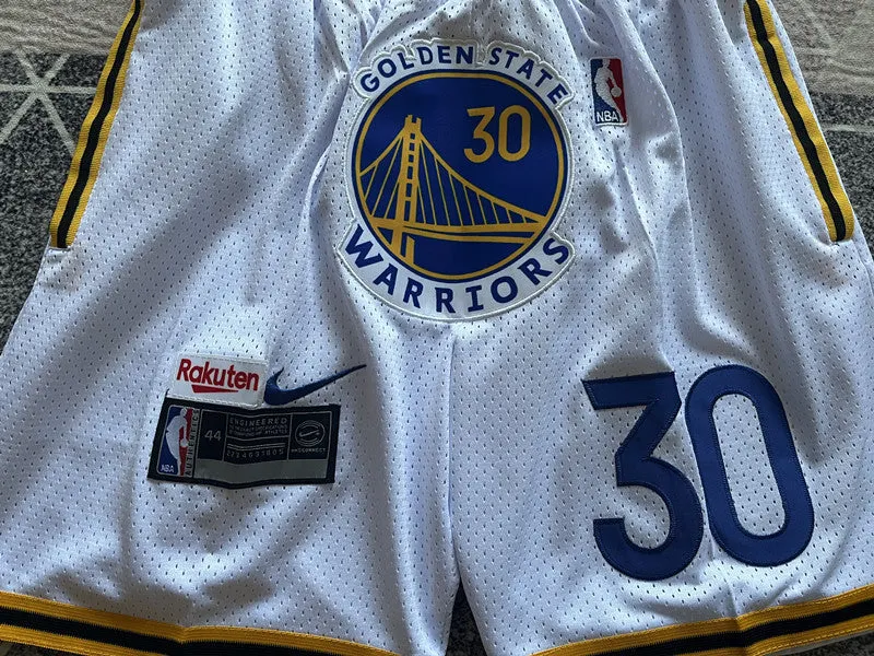 GOLDEN STATE WARRIORS STEPHEN CURRY WHITE SHORTS