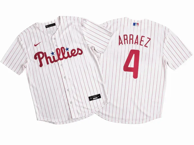 PHILADELPHIA PHILLIES LUIS ARRAEZ WHITE JERSEY
