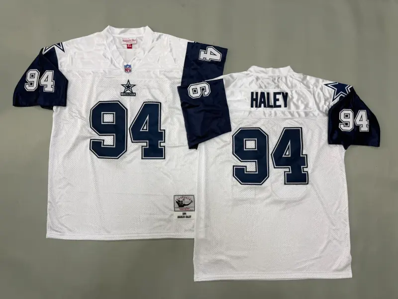 DALLAS COWBOYS CHARLES HALEY WHITE VINTAGE JERSEY