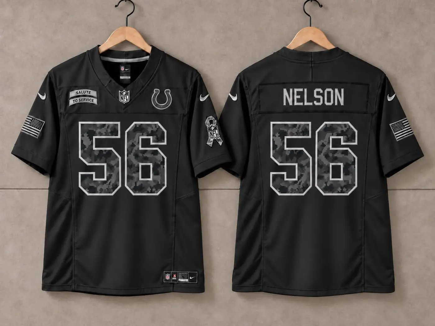 INDIANAPOLIS COLTS QUENTON NELSON SALUTE TO SERVICE JERSEY