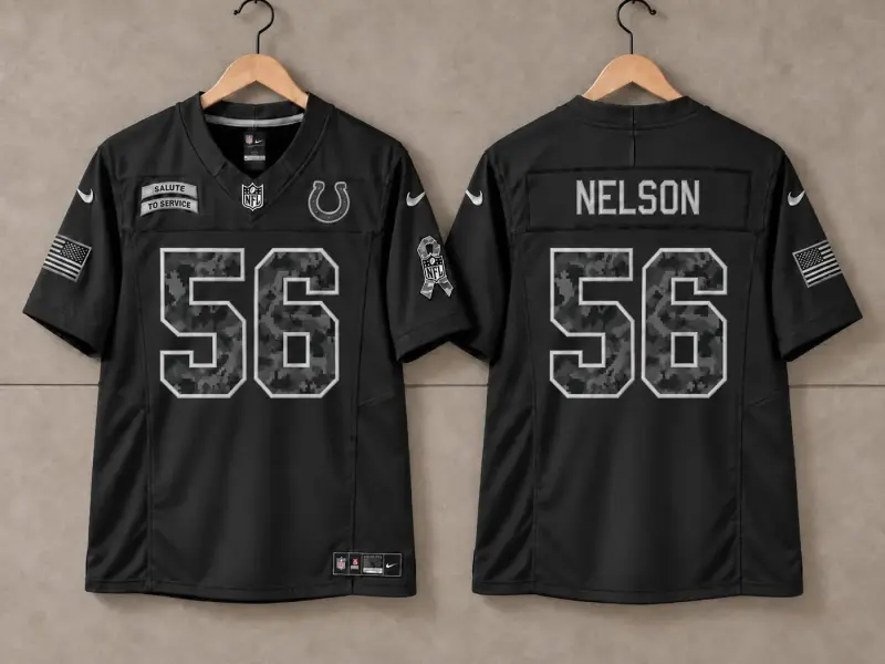 INDIANAPOLIS COLTS QUENTON NELSON SALUTE TO SERVICE JERSEY