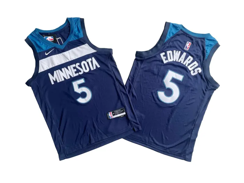 MINNESOTA TIMBERWOLVES ANTHONY EDWARDS BLUE JERSEY