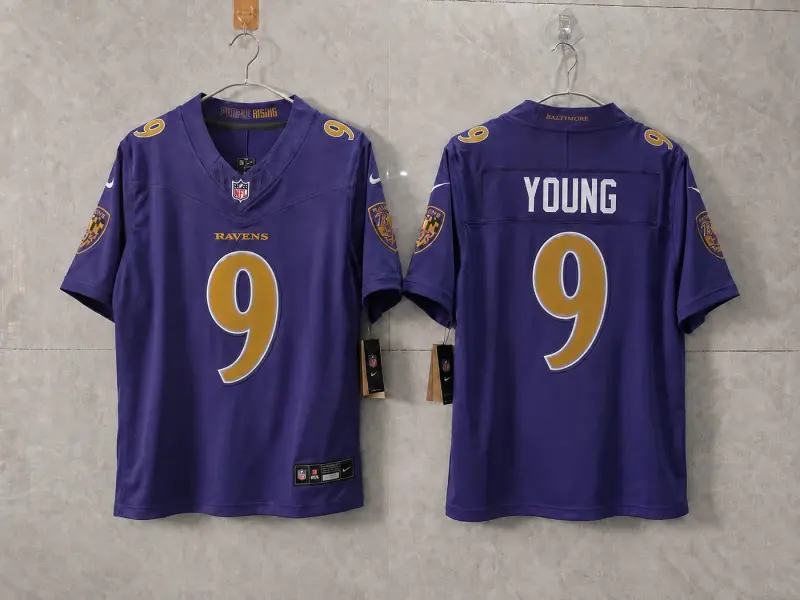 BALTIMORE RAVENS ZION YOUNG PURPLE JERSEY