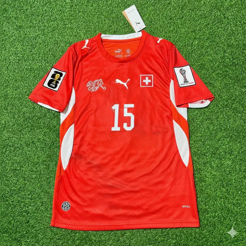 2026 WORLD CUP DJIBRIL SOW TEAM SWITZERLAND RED JERSEY
