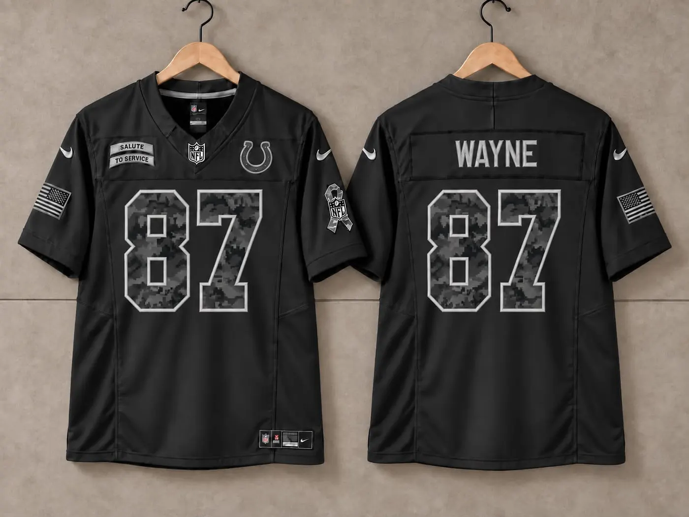 INDIANAPOLIS COLTS REGGIE WAYNE SALUTE TO SERVICE JERSEY