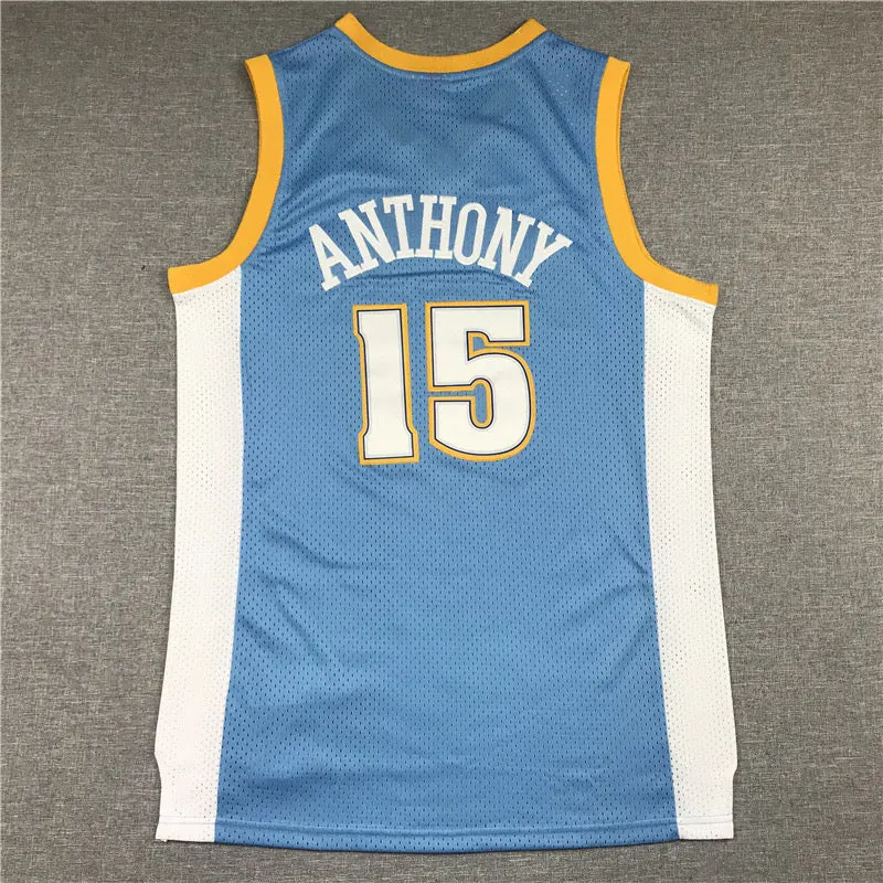 DENVER NUGGETS CARMELO ANTHONY BABY BLUE VINTAGE JERSEY