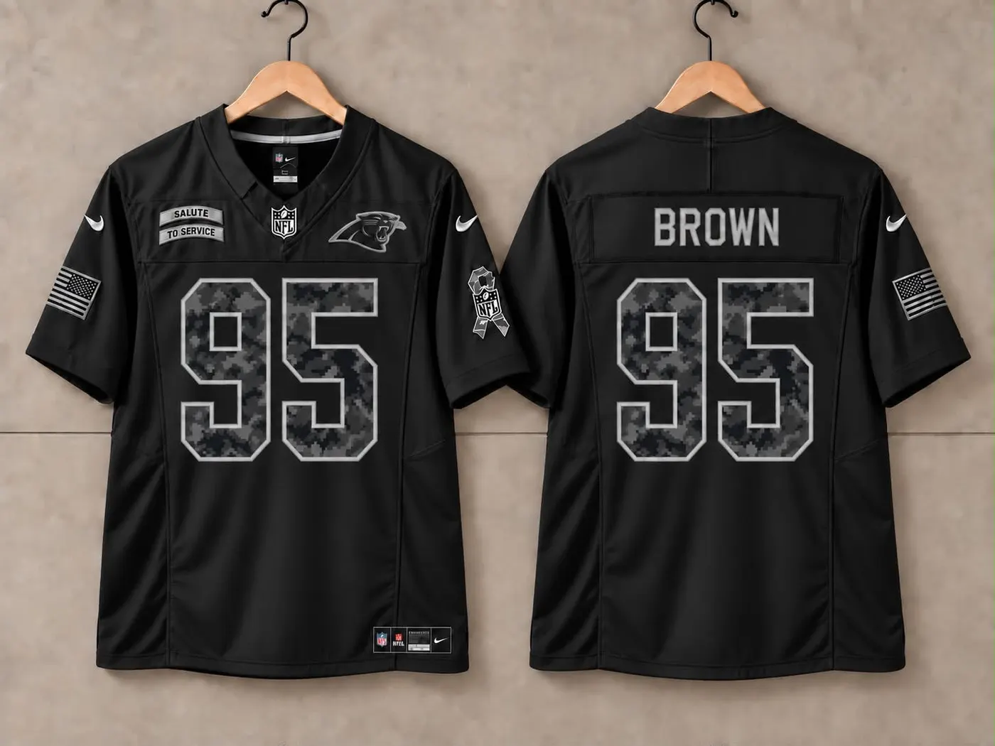 Carolina Panthers Derrick Brown Salute to Service Jersey