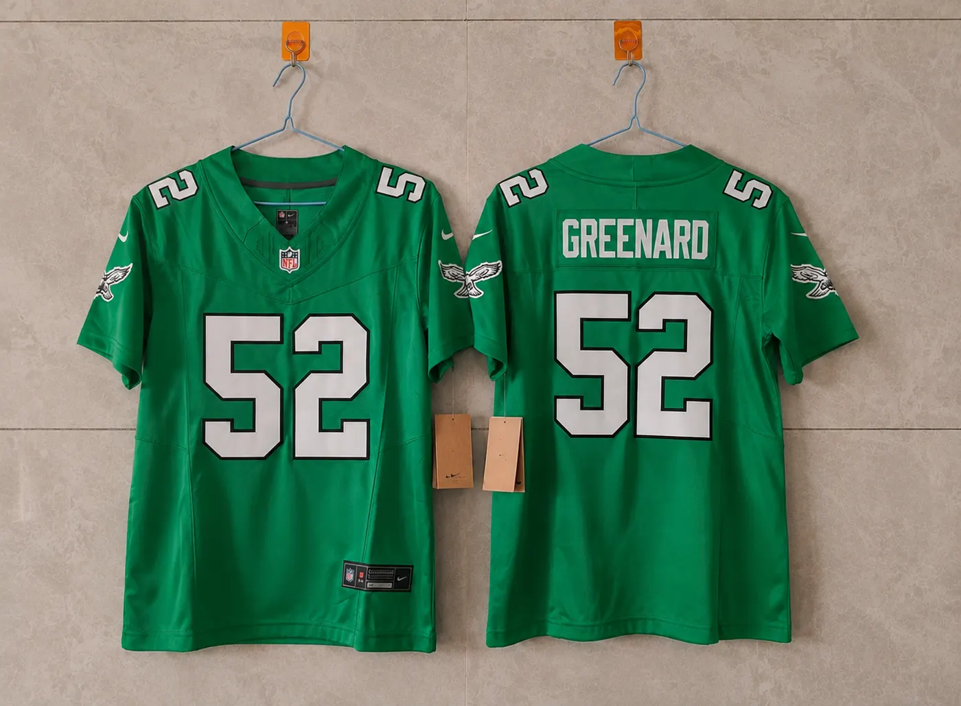 PHILADELPHIA EAGLES JONATHAN GREENARD KELLY GREEN JERSEY