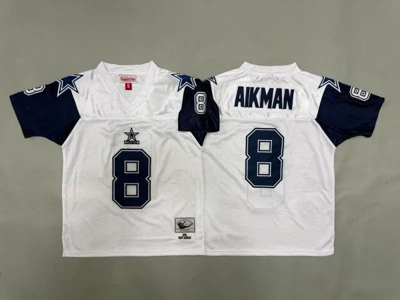 DALLAS COWBOYS TROY AIKMAN WHITE VINTAGE JERSEY
