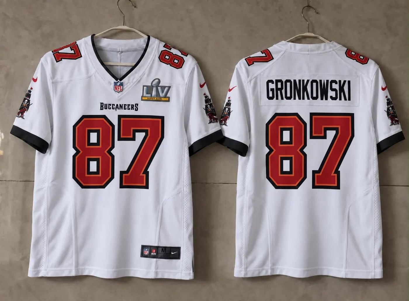 TAMPA BAY BUCCANEERS ROB GRONKOWSKI SUPER BOWL WHITE JERSEY
