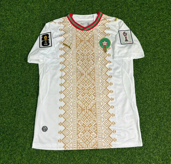 2026 WORLD CUP NAYEF AGUERD TEAM MOROCCO WHITE JERSEY