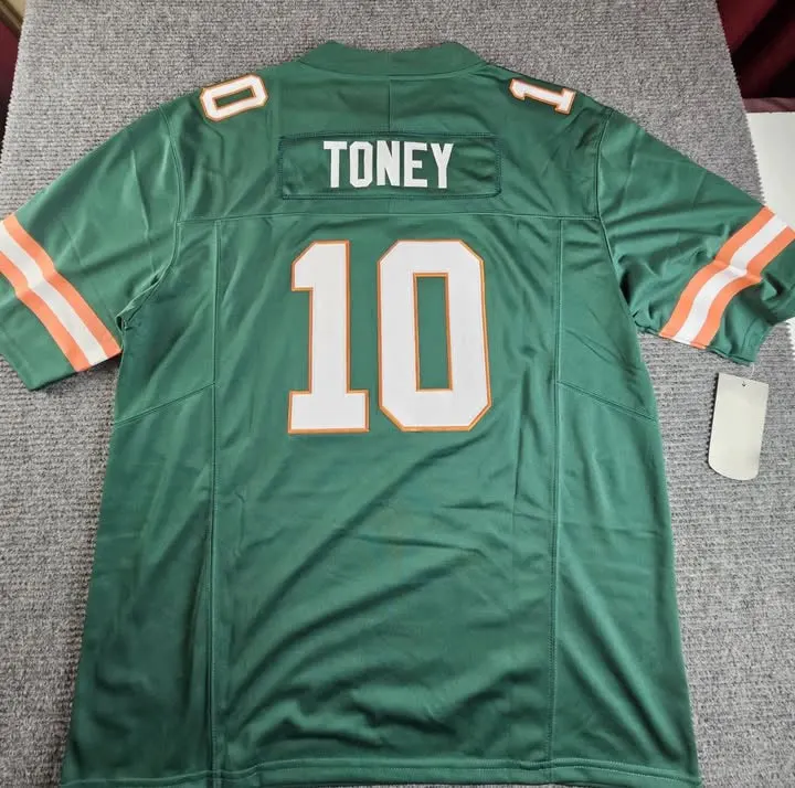 Miami hurricanes Malachi Toney green jersey