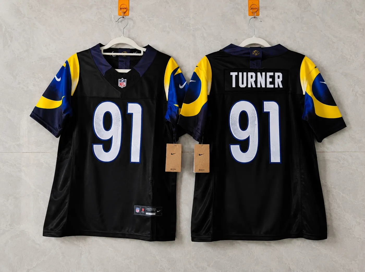 LOS ANGELES RAMS KOBIE TURNER BLACK JERSEY