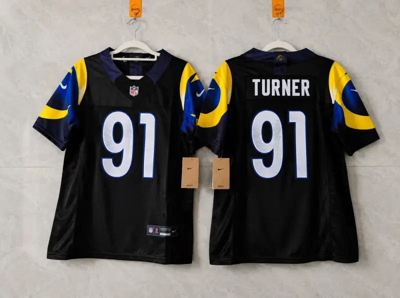 LOS ANGELES RAMS KOBIE TURNER BLACK JERSEY
