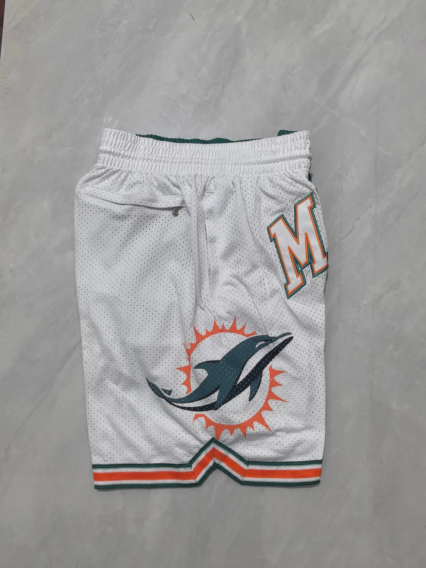 MIAMI DOLPHINS BLUE AND WHITE SHORTS