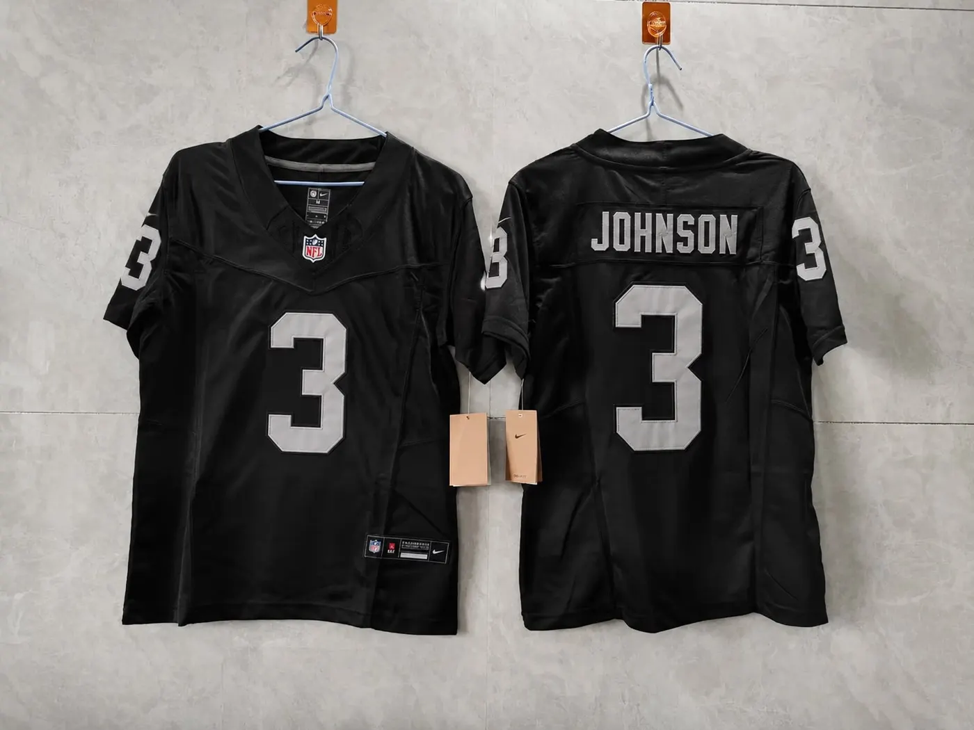 LAS VEGAS RAIDERS TARON JOHNSON BLACK JERSEY