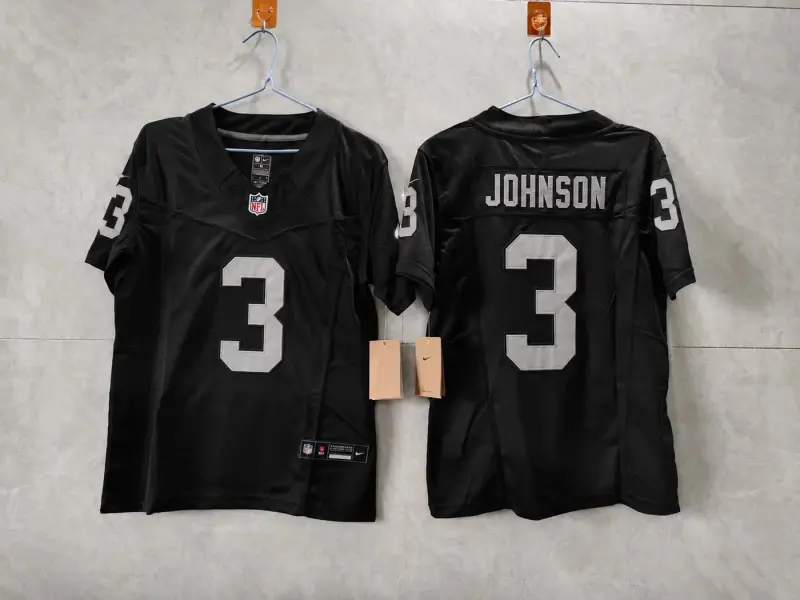 LAS VEGAS RAIDERS TARON JOHNSON BLACK JERSEY