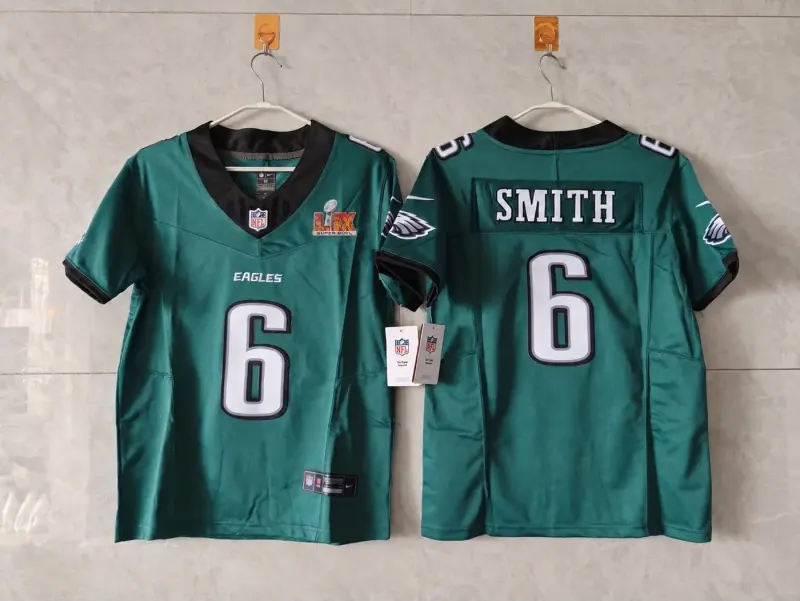 PHILADELPHIA EAGLES DEVONTA SMITH SUPER BOWL JERSEY