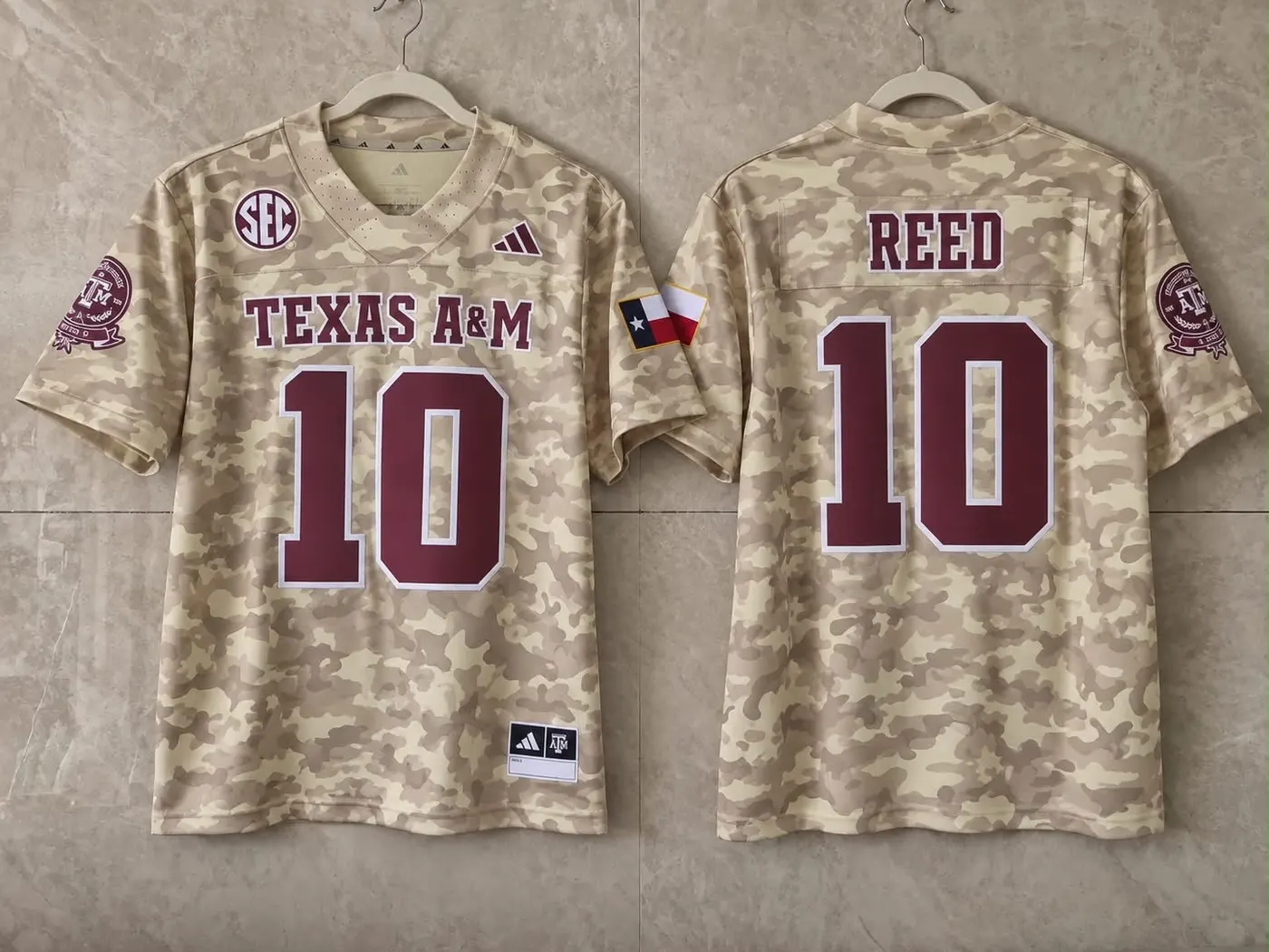 TEXAS A&M AGGIES MARCEL REED CAMO JERSEY