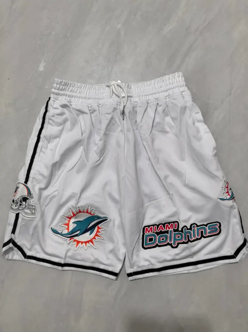 MIAMI DOLPHINS WHITE SHORTS