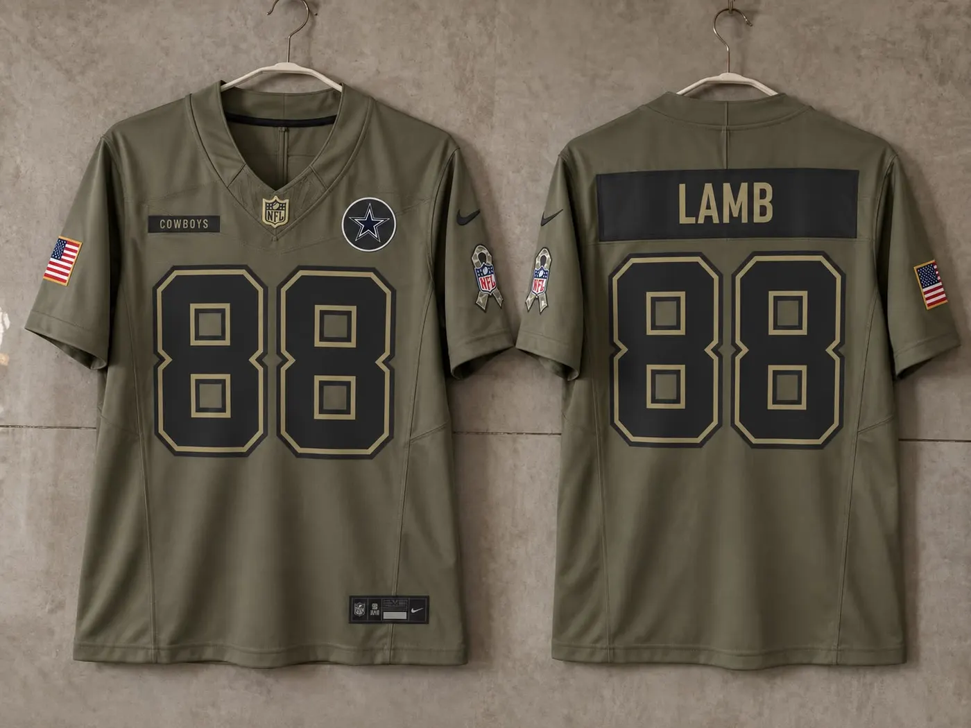 DALLAS COWBOYS CEEDEE LAMB GREEN JERSEY