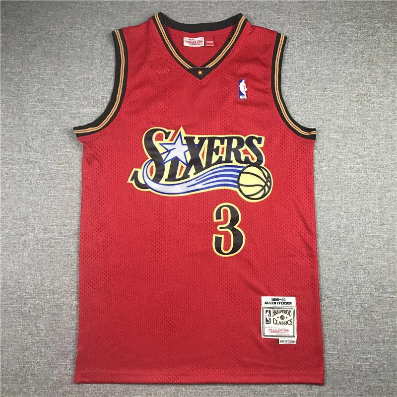 PHILADELPHIA 76ERS ALLEN IVERSON RED JERSEY