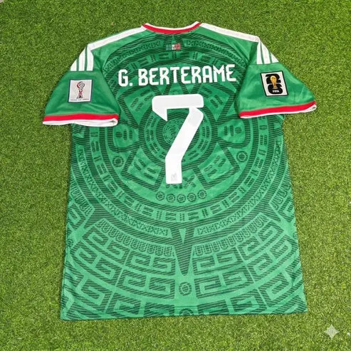 2026 WORLD CUP GERMAN BERTERAME TEAM MEXICO GREEN JERSEY