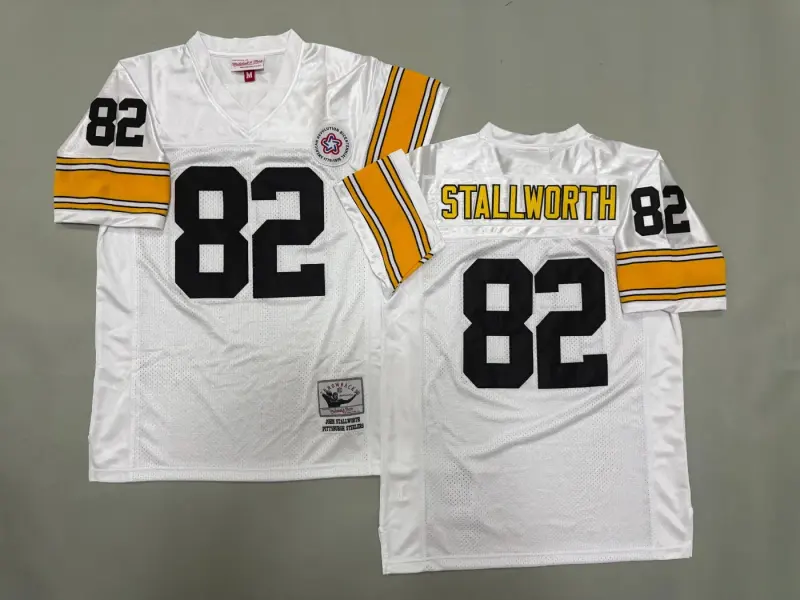 PITTSBURGH STEELERS JOHN STALLWORTH WHITE VINTAGE JERSEY