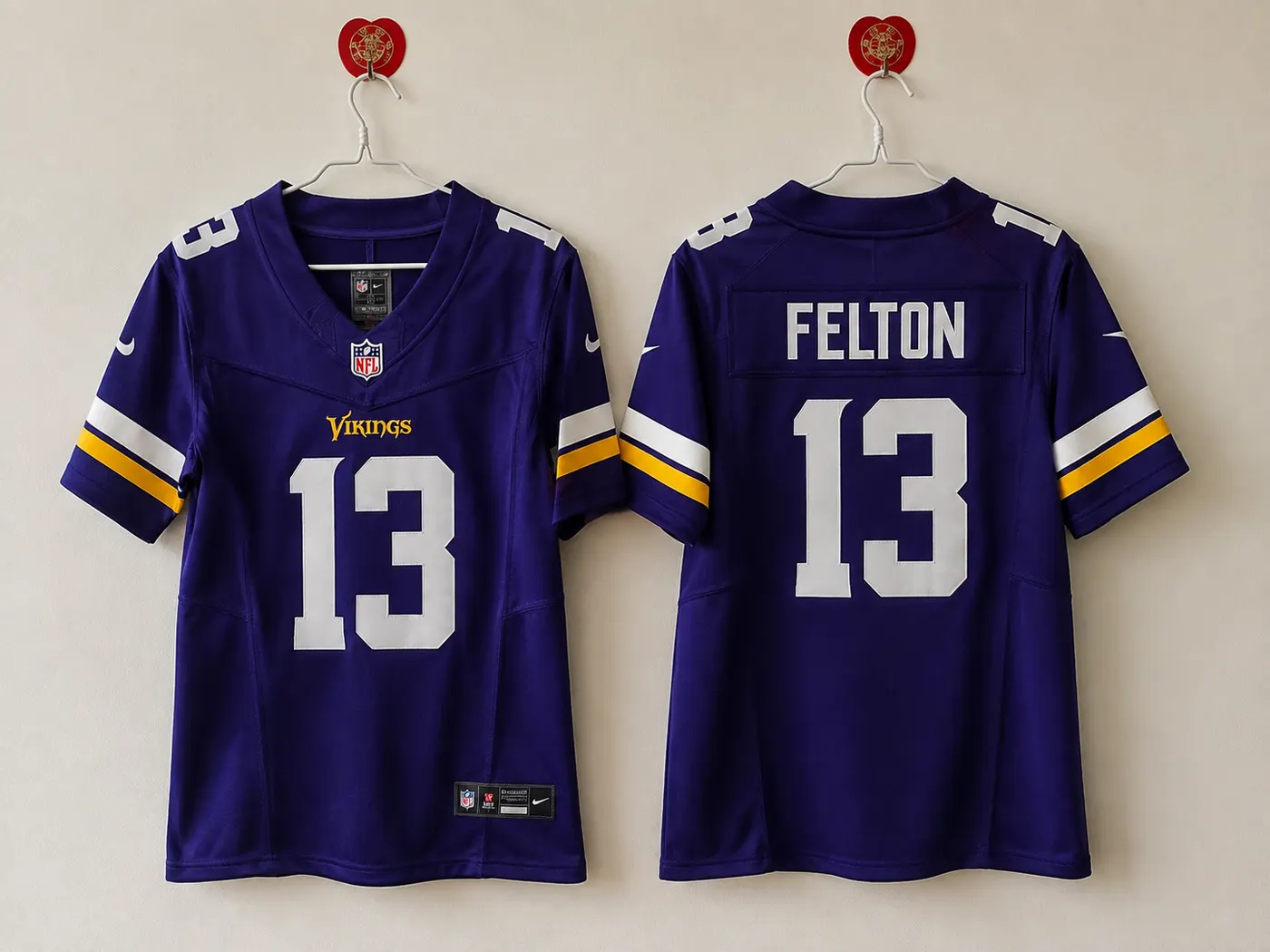 MINNESOTA VIKINGS TAI FELTON PURPLE JERSEY
