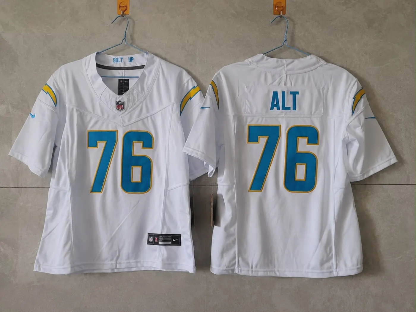 LOS ANGELES CHARGERS JOE ALT WHITE JERSEY