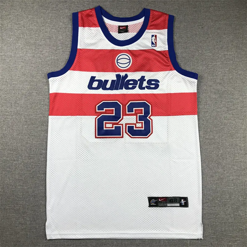 WASHINGTON WIZARDS MICHAEL JORDAN WHITE VINTAGE JERSEY