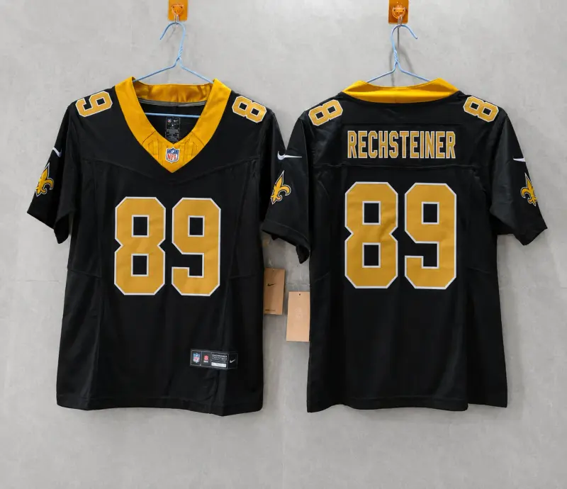 NEW ORLEANS SAINTS BROCK RECHSTEINER BLACK JERSEY