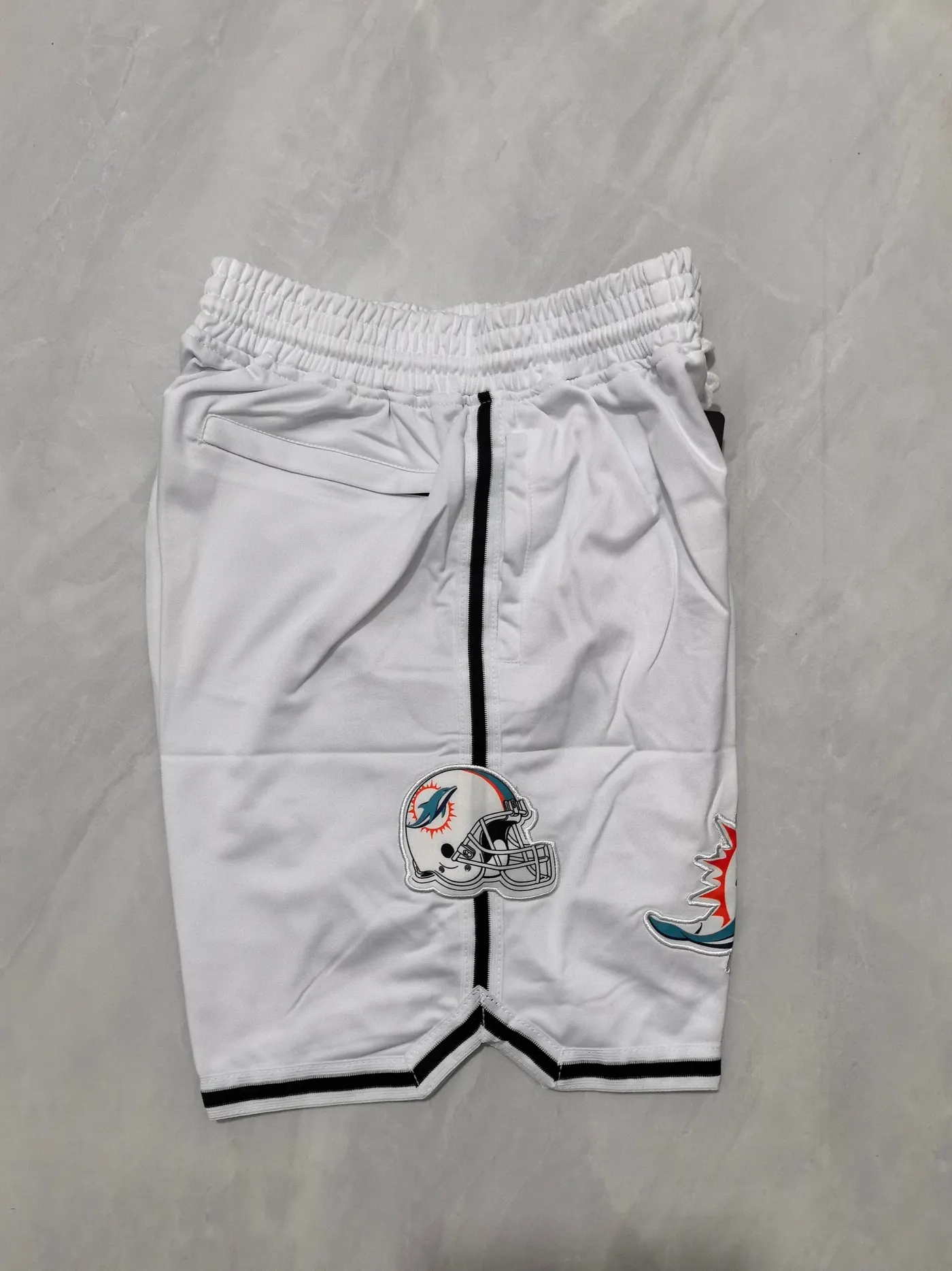 MIAMI DOLPHINS WHITE SHORTS