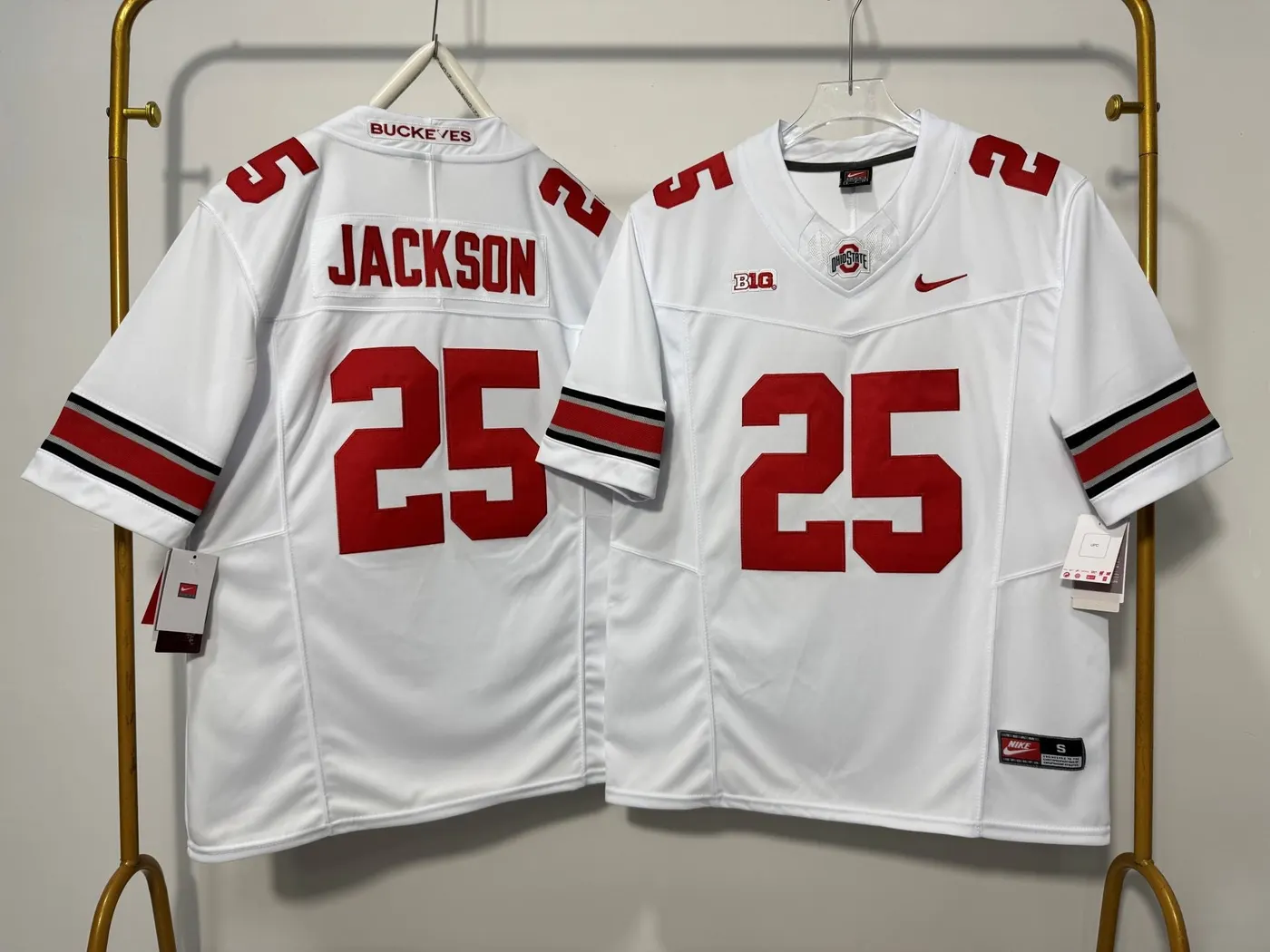 OHIO STATE BUCKEYES BO JACKSON WHITE JERSEY