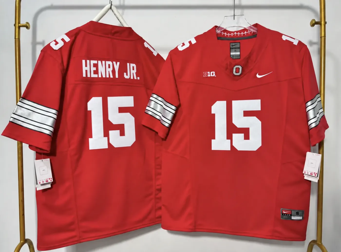 OHIO STATE BUCKEYES CHRIS HENRY JR RED JERSEY