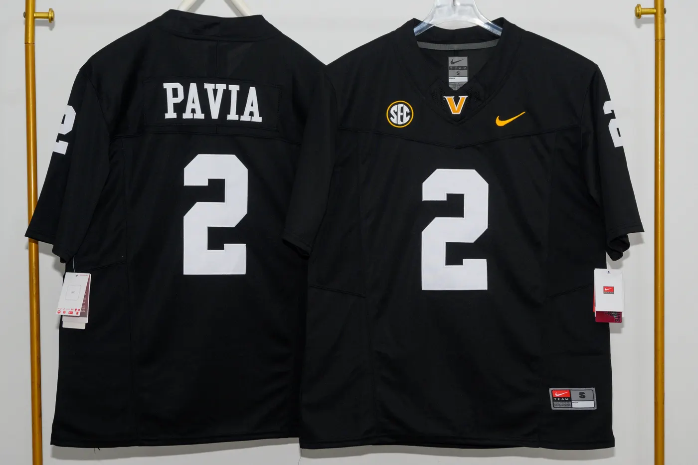 VANDERBILT COMMODORES DIEGO PAVIA BLACK JERSEY