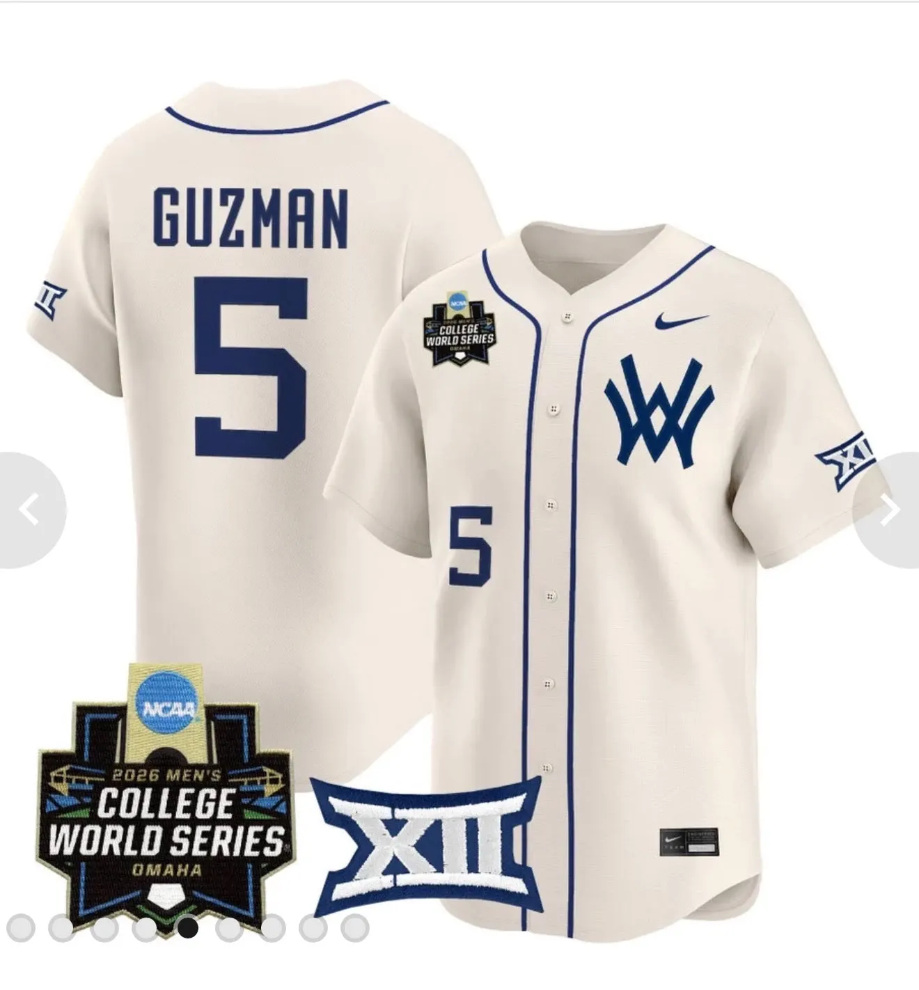Custom west virgina white jersey