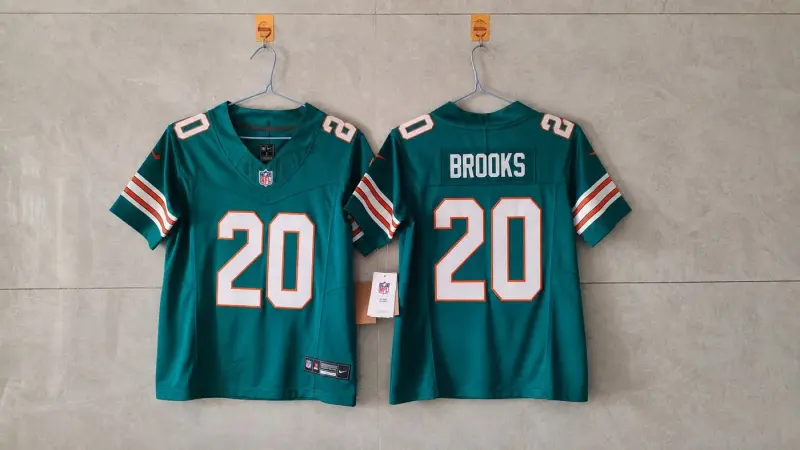 MIAMI DOLPHINS JORDYN BROOKS BLUE JERSEY