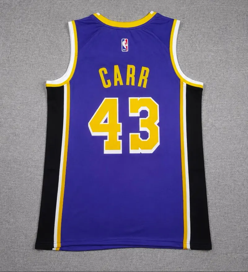 LOS ANGELES LAKERS CAMERON CARR PURPLE JERSEY