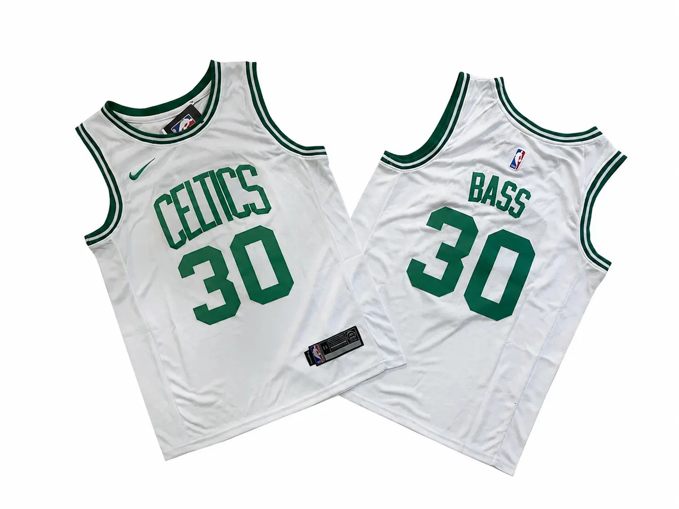 BOSTON CELTICS BRANDON BASS WHITE JERSEY