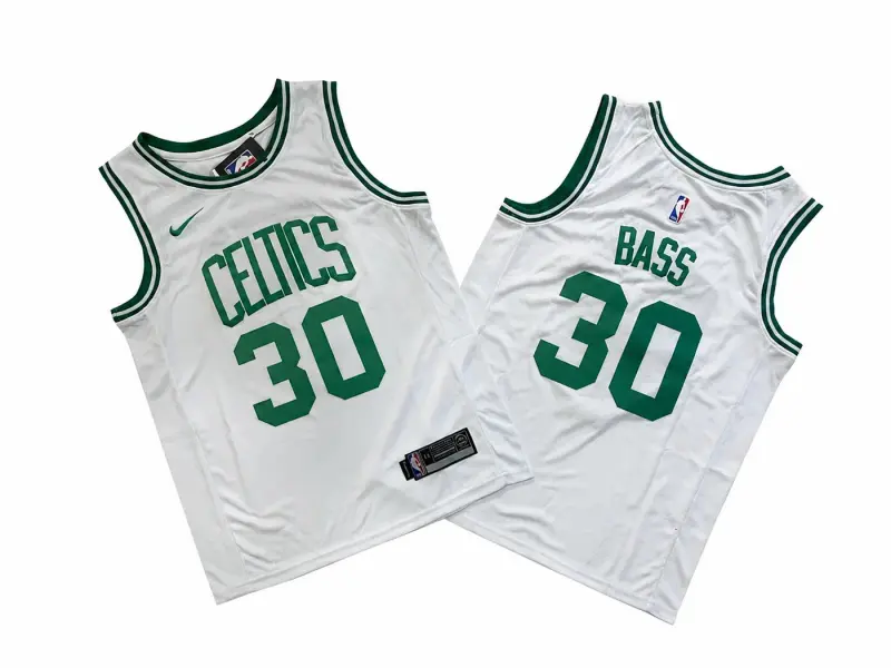 BOSTON CELTICS BRANDON BASS WHITE JERSEY